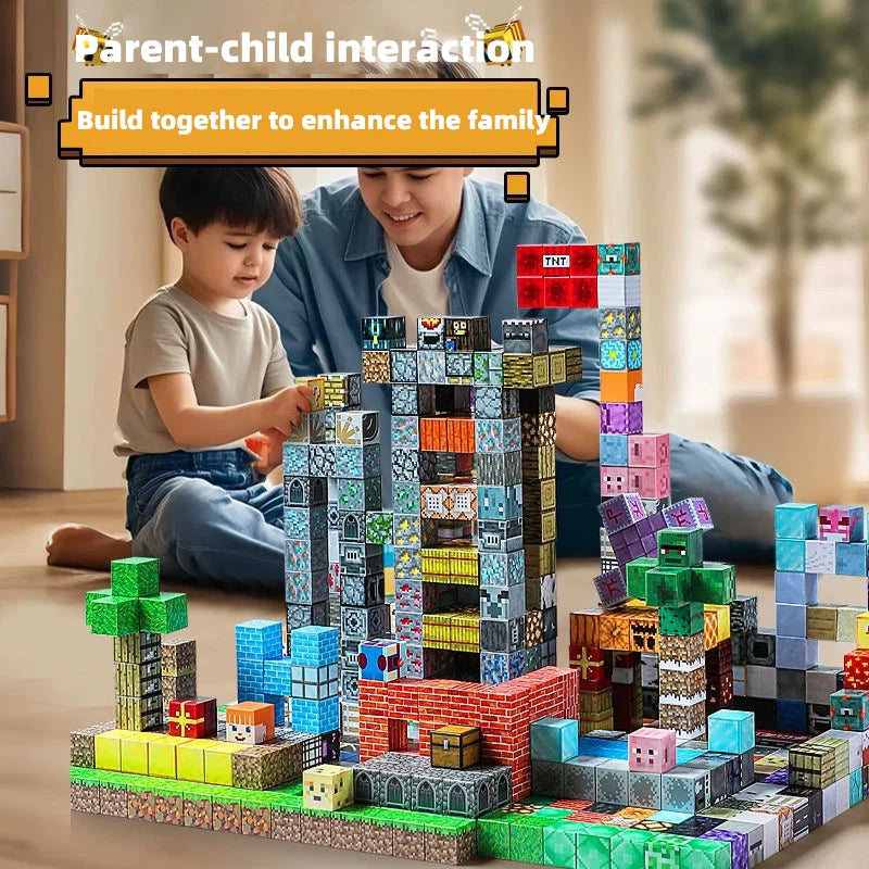 Magnetic Building Blocks Toy Building Blocks Full Set of Children'S DIY Assembly Toy Building Blocks Table Building Games June 1