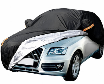 Couverture intégrale double face noire et argentée pour toute la carrosserie