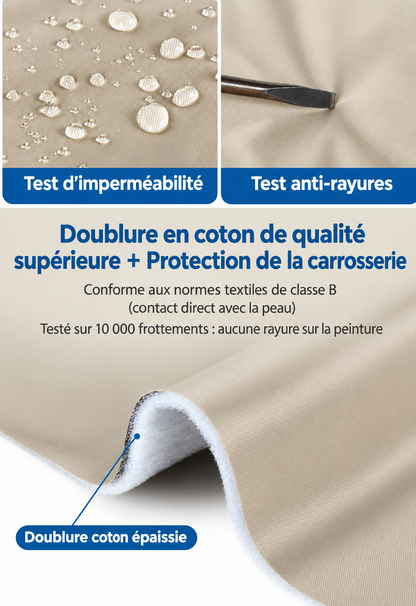 Tests d'imperméabilité et anti-rayures, doublure en coton épaissie protégeant la carrosserie